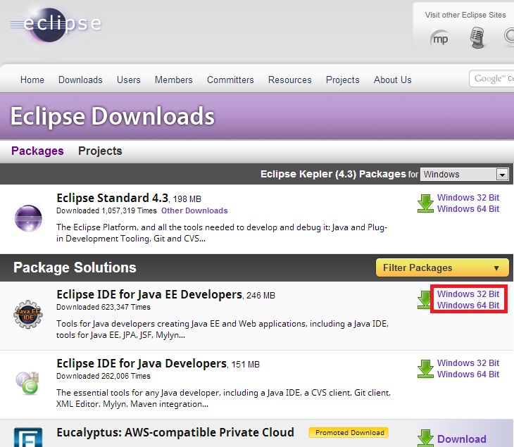 Eclipse 4.3(Kepler)のインストール[on Windows] Android /